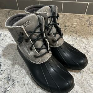 Sperry Black and Gray Waterproof Boots